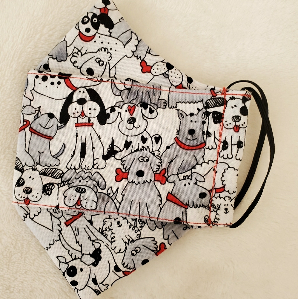 Dog lovers cotton fabric mask handmade